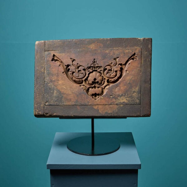 Antique Carved Wooden Cartouche Mould Ex. Tucker Collection