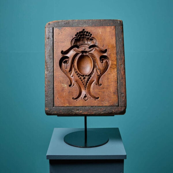 Antique Carved Wooden Cartouche Mould Ex. Tucker Collection