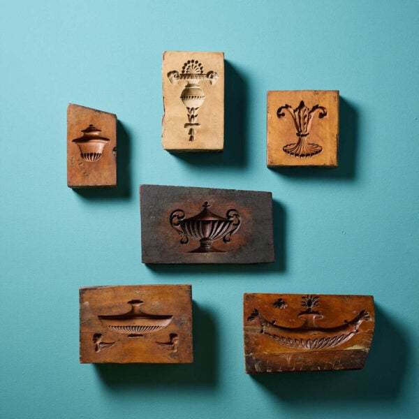 A Set Of Antique Carved Wooden Cartouche Moulds Ex. Tucker Collection