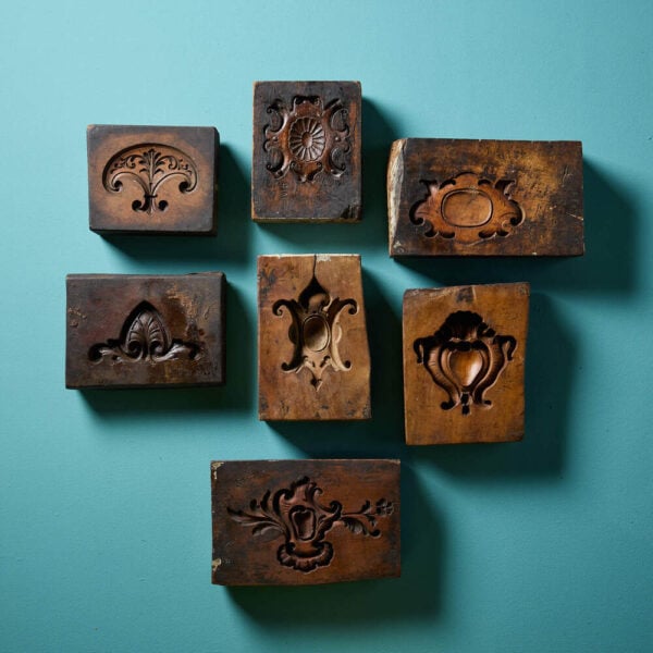 A Set Of Antique Carved Wooden Cartouche Moulds Ex. Tucker Collection