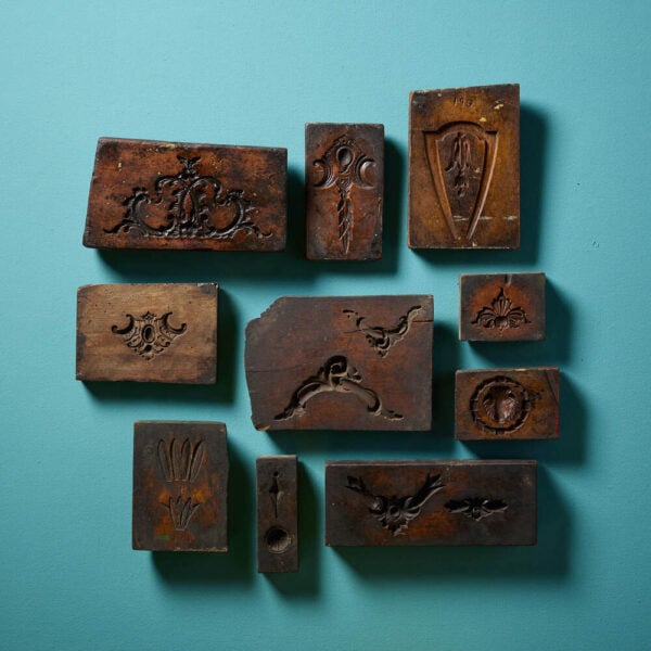 A Set Of Antique Carved Wooden Cartouche Moulds Ex. Tucker Collection