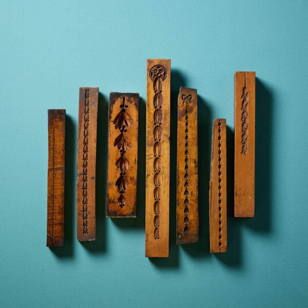 A Set Of Antique Carved Wooden Floral Moulds Ex. Tucker Collection