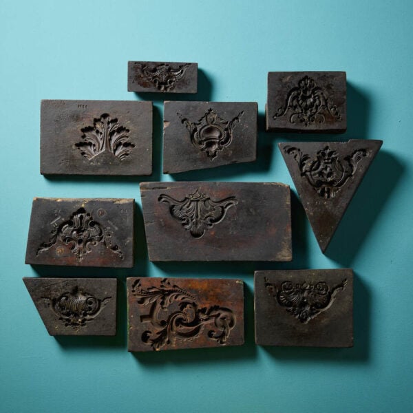 A Set Of Antique Carved Wooden Cartouche Moulds Ex. Tucker Collection