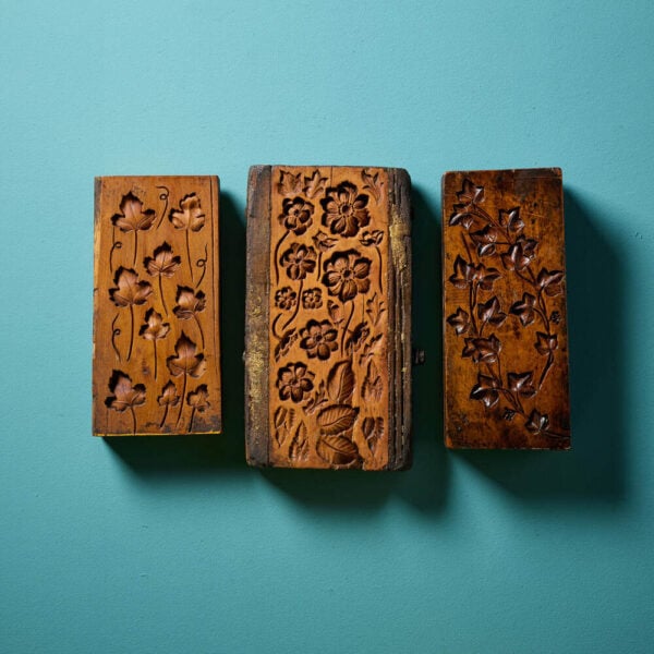 A Set Of Antique Carved Wooden Floral Moulds Ex. Tucker Collection