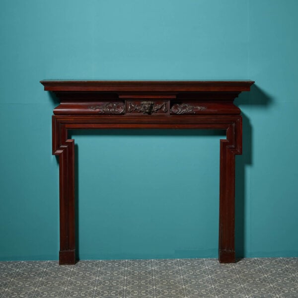 19th Century English Neoclassical Style Mahogany Fireplace