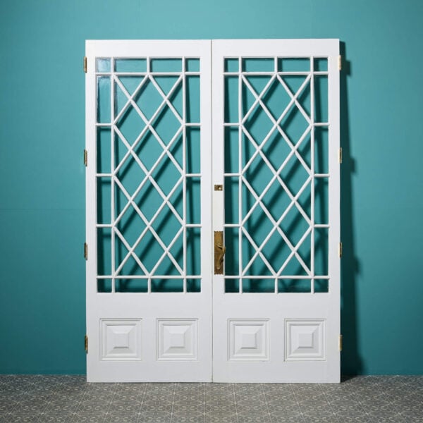 Reclaimed Set Of Astral Glazed Painted Pine Doors