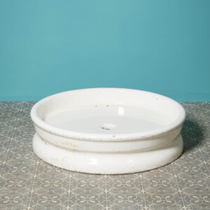 Large Reclaimed Antique Circular White Glazed Shower Tray