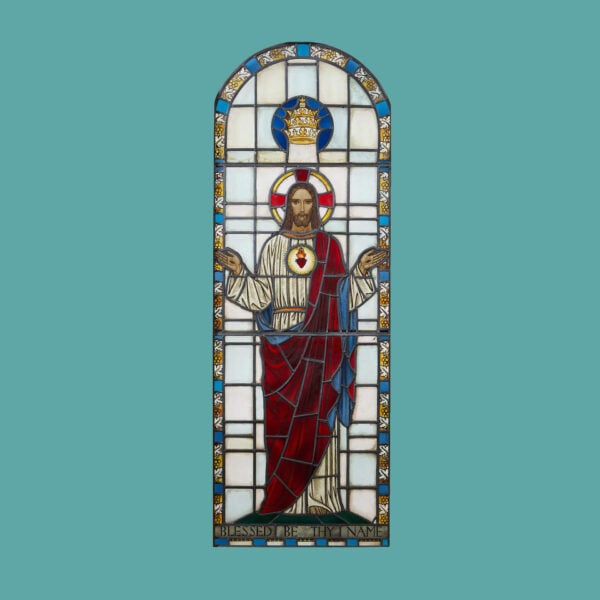 Antique Stained Glass Depiction Of Jesus