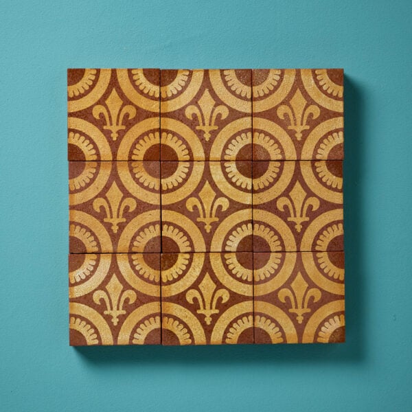 A Set of Nine Reclaimed Encaustic W.Godwin Tiles