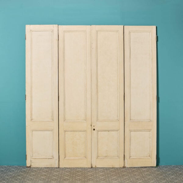 Set of 2.6m Tall Reclaimed Painted Pine Room Dividing Bifold Doors