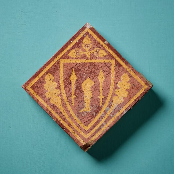 Antique W. Godwin Medieval Style Encaustic Tile