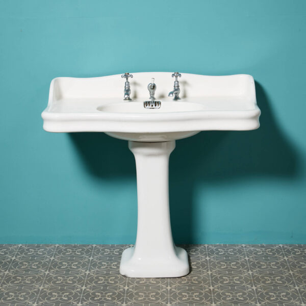 Antique French Jacob Delafon Large Pedestal Sink
