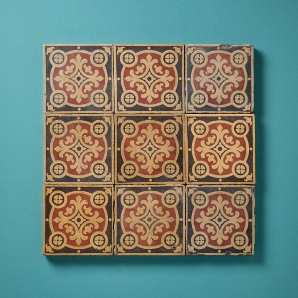 Set of 9 Tiles by W. Maw & Co Benthall Works, Broseley, Salop.