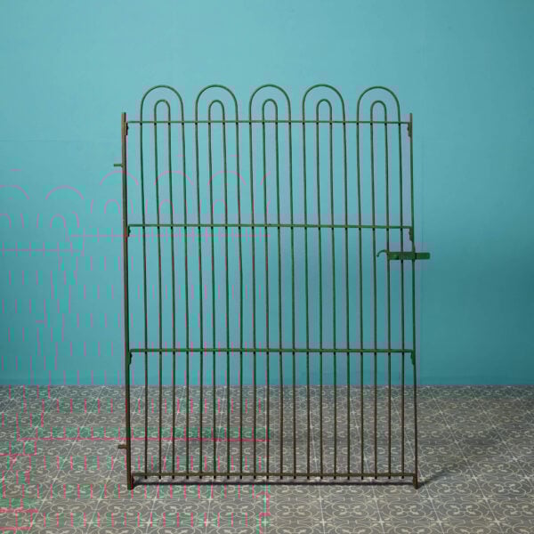 English 19th Century Wrought Iron Hoop Top Pedestrian Gate