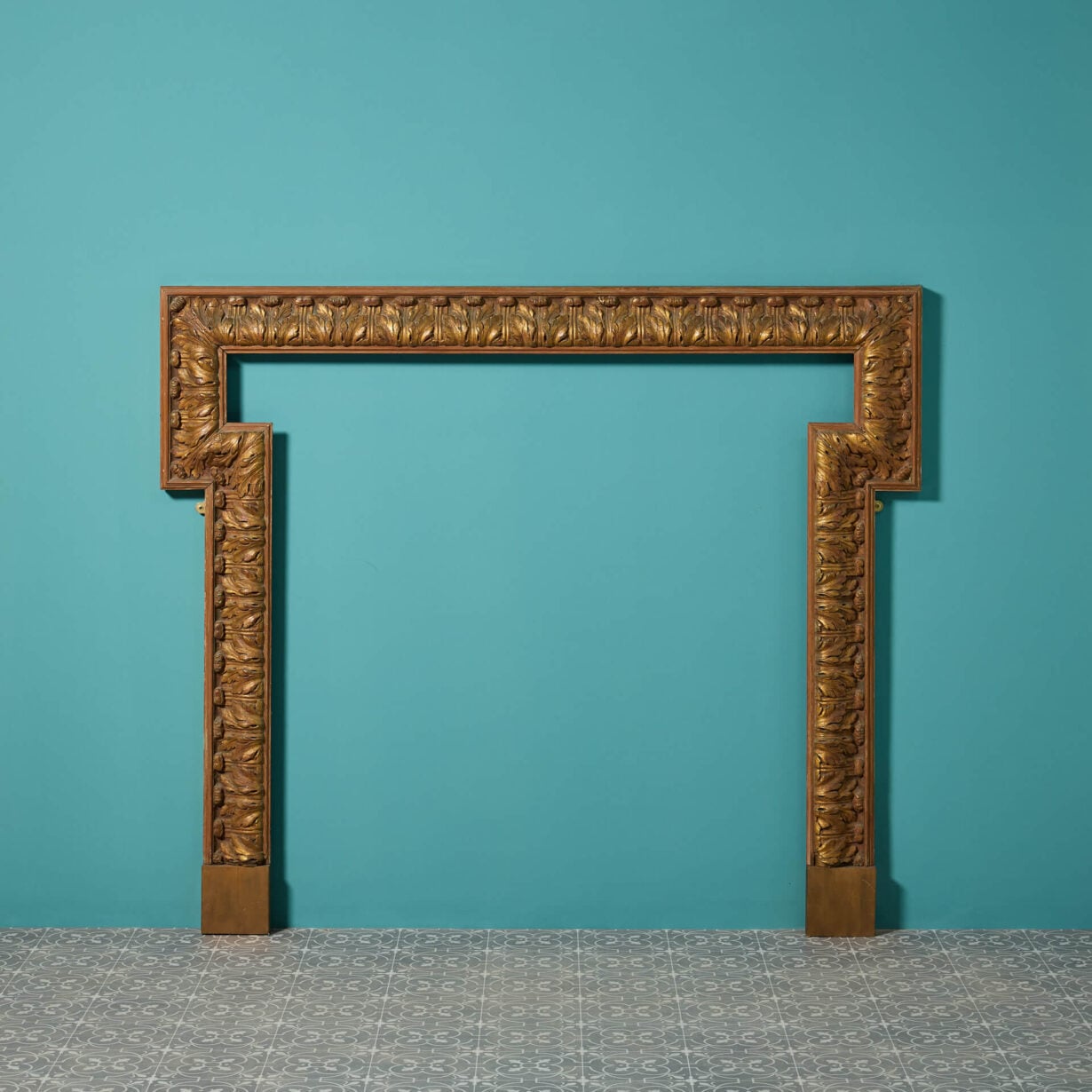 Antique Georgian Gilt Dog Leg Fire Surround c.1780