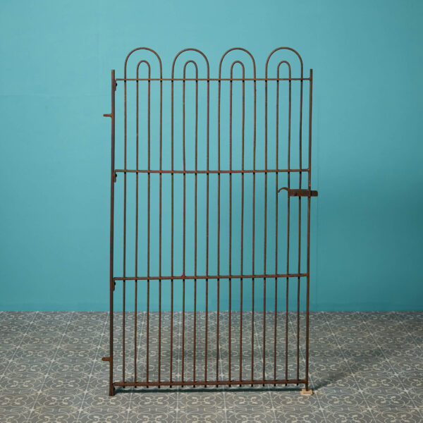English 19th Century Wrought Iron Hoop Top Pedestrian Gate