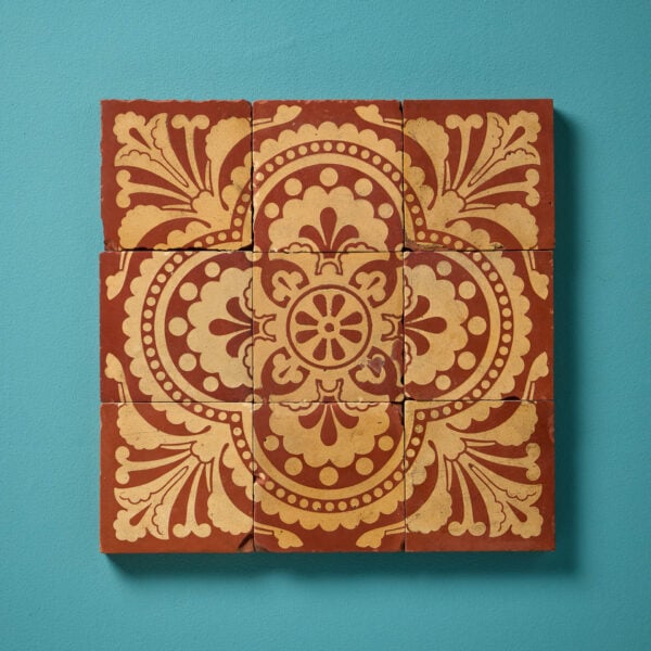 Set of 9 Encaustic Tiles by W. Maw & Co
