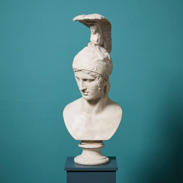 Neoclassical Plaster Bust of Ares After Alkamenes