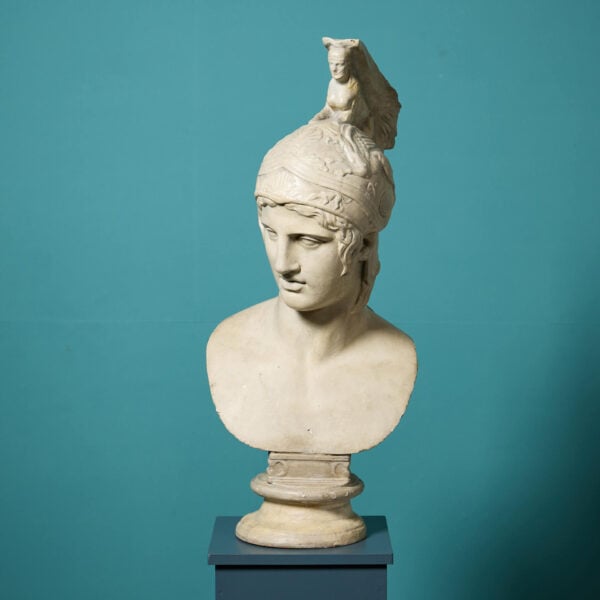 Neoclassical Plaster Bust of Ares After Alkamenes