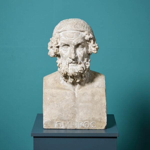 19th Century Plaster Bust of Homer