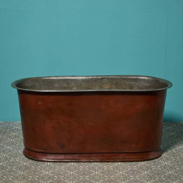 19th Century French Deep Copper Bathtub