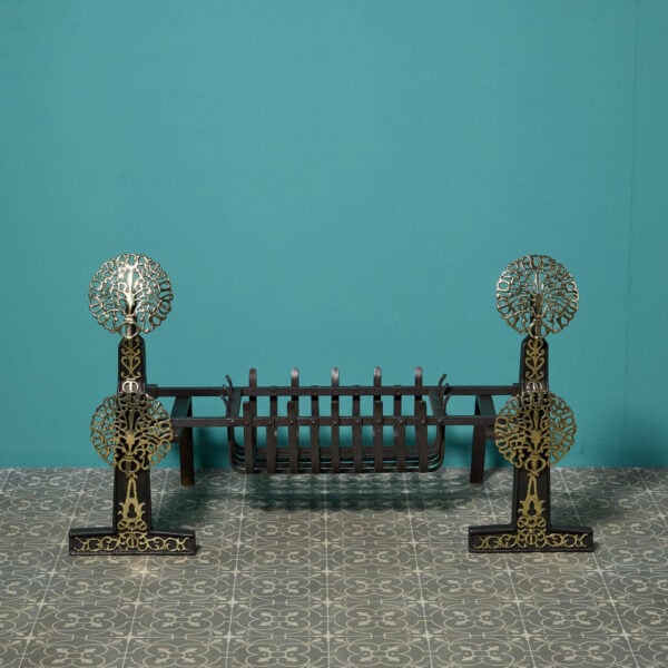 Antique Arts & Crafts Fire Grate in the Style of Ernest Gimson