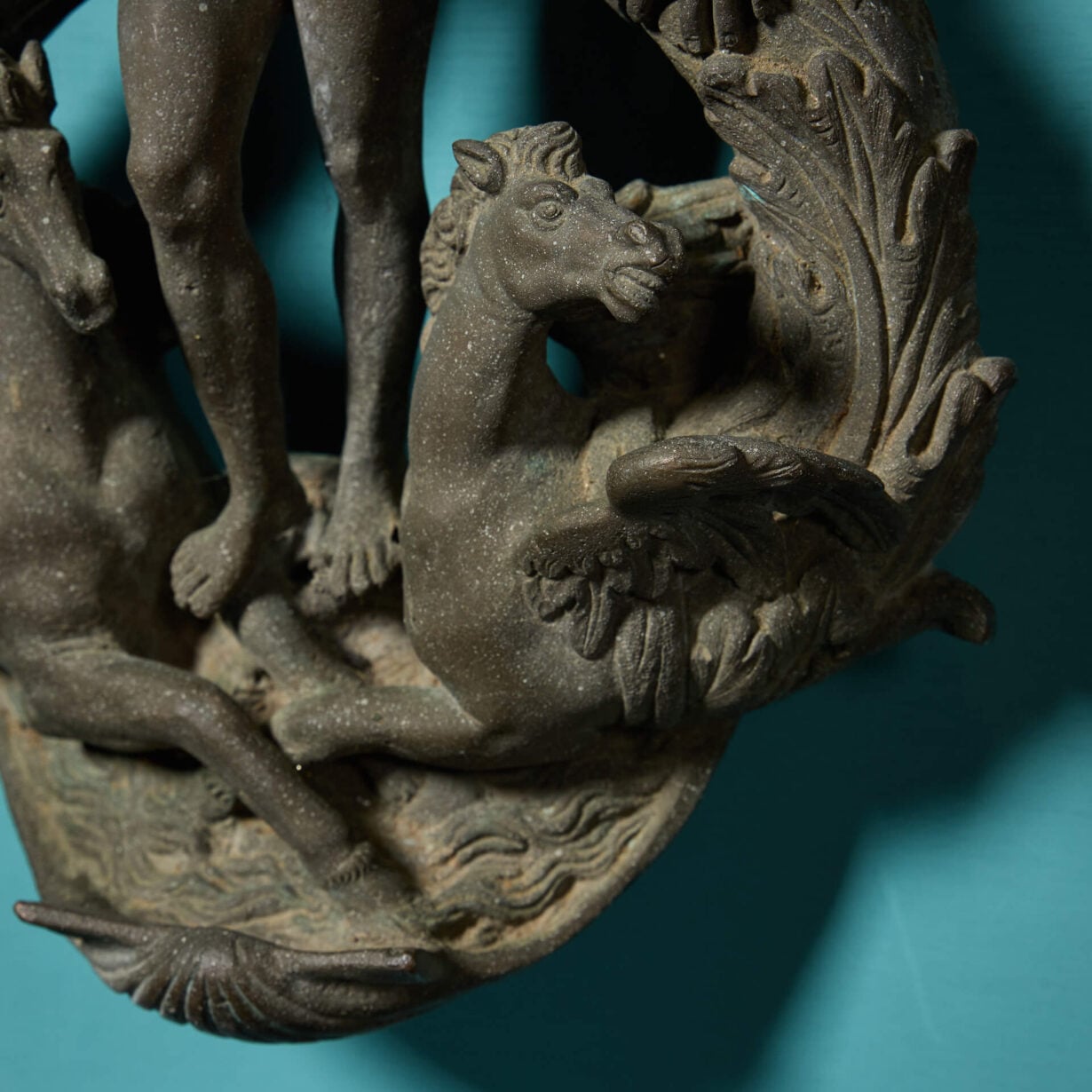 19th Century Neptune & Hippocampus Door Knocker After Alessandro