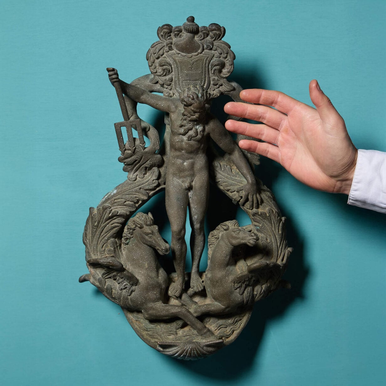 ドアノブ　ブロンズ　ヴィクトリアン イギリス 19th Century Neptune & Hippocampus Door Knocker After Alessandro