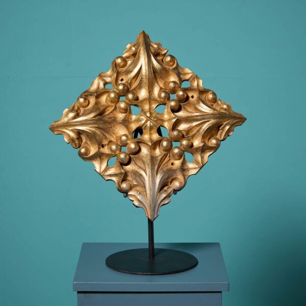 Antique Ecclesiastical Roof Boss Carving on Stand