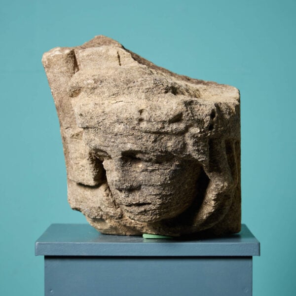 Antique Cotswold Limestone Corbel of a Medieval English King