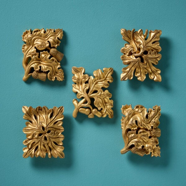 Set of Antique Scottish Carved Gilt Wood Embellishments