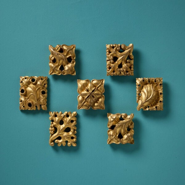 Set of Antique Carved Gilt Wood Embellishments