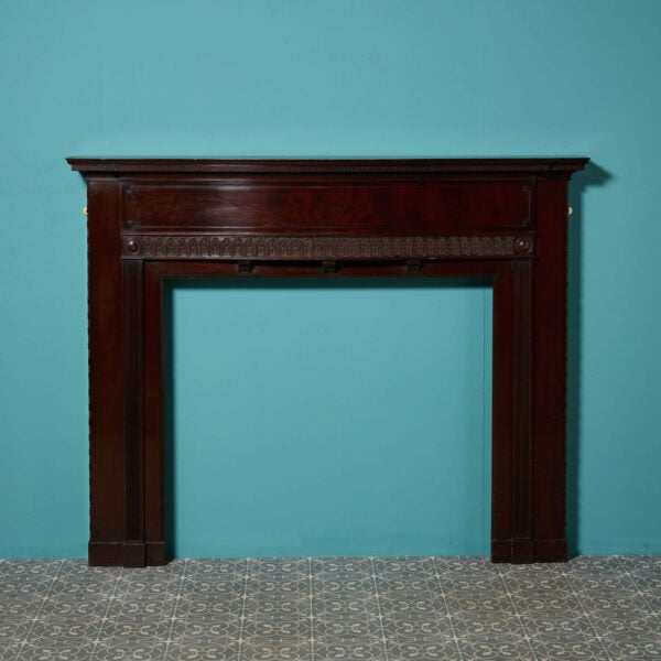 Antique Edwardian English Mahogany Fireplace by Waring & Gillow