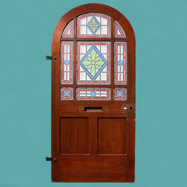 1930s Stained Glass Arched Front Door