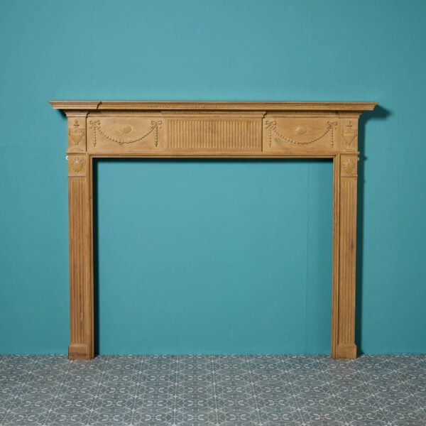 Original Late Georgian Handcarved Pine Fire Surround