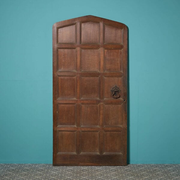 Large Antique Tudor Style 15-Panel Arched Door