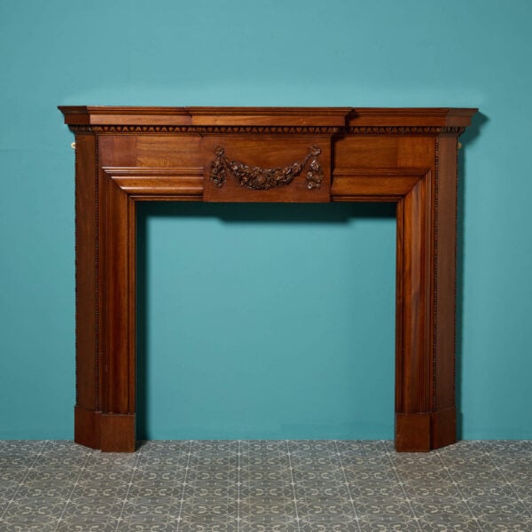 Large Victorian French Polish Mahogany Fire Surround