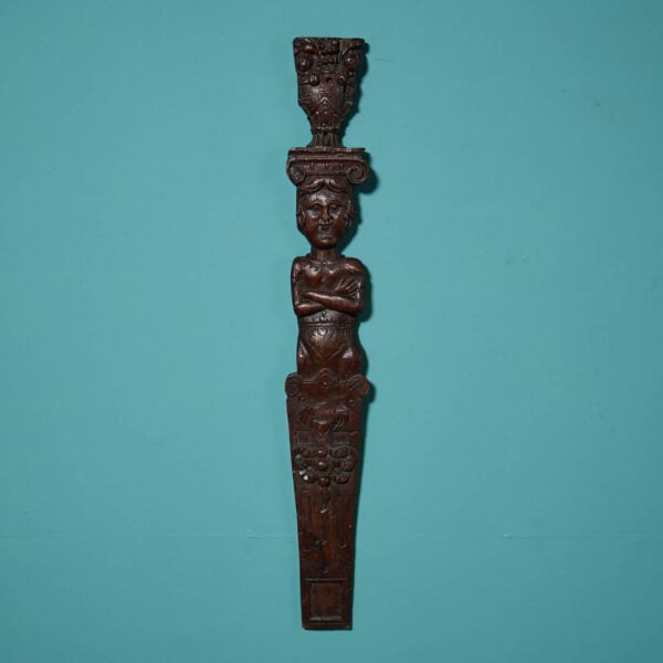 Antique Oak Carving of a Neoclassical Term