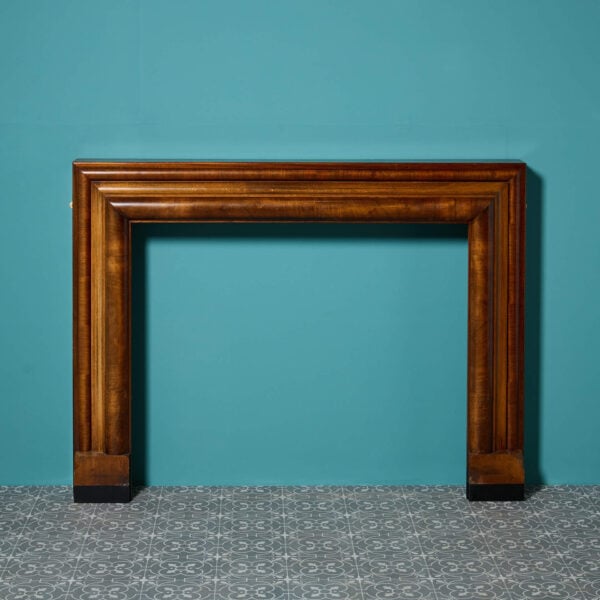 Reclaimed Early 20th Century Walnut Bolection Fire Surround