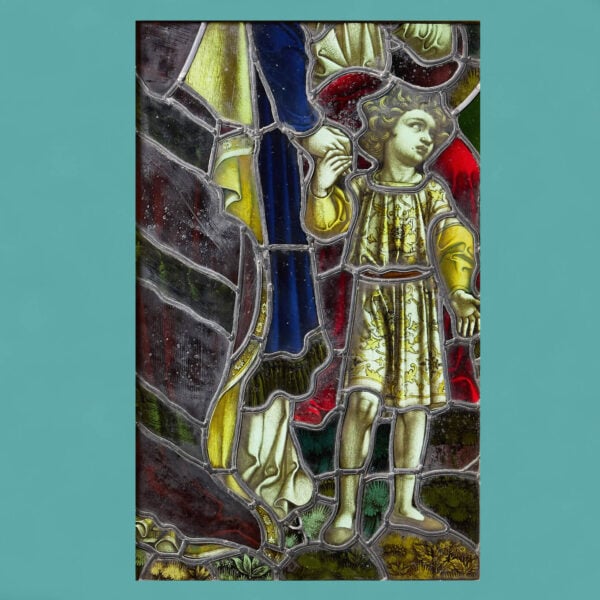 19th Century Victorian Stained Glass Panel