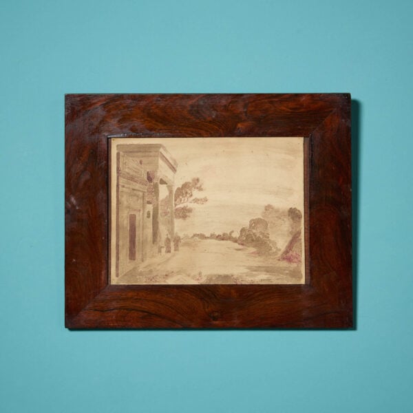 19th Century Watercolour of Abraham expelling Hagar and Ishmael After Claude Lorrain