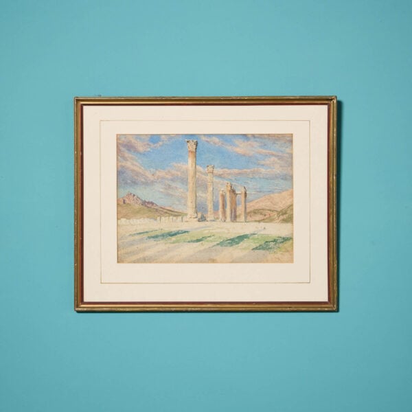 19th Century Watercolour of the The Temple of Olympian Zeus
