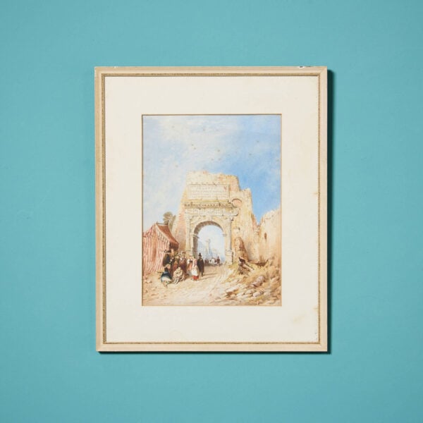 19th Century Grand Tour Watercolour of The Arch of Titus After Clarkson Frederick Stanfield