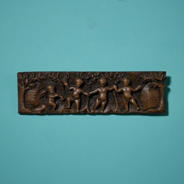 18th Century Neoclassical Hand Carved Oak Panel