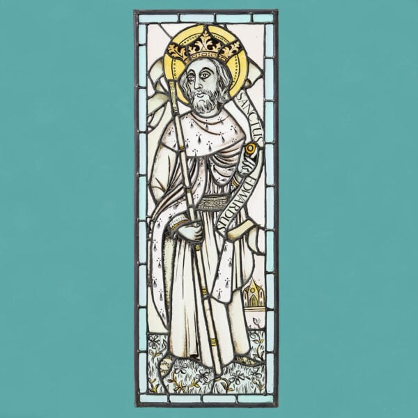 Antique Medieval Style Window Depicting Edward the Confessor
