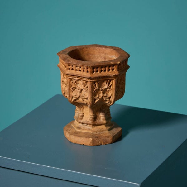 19th Century Victorian Terracotta Model Of A Gothic Font