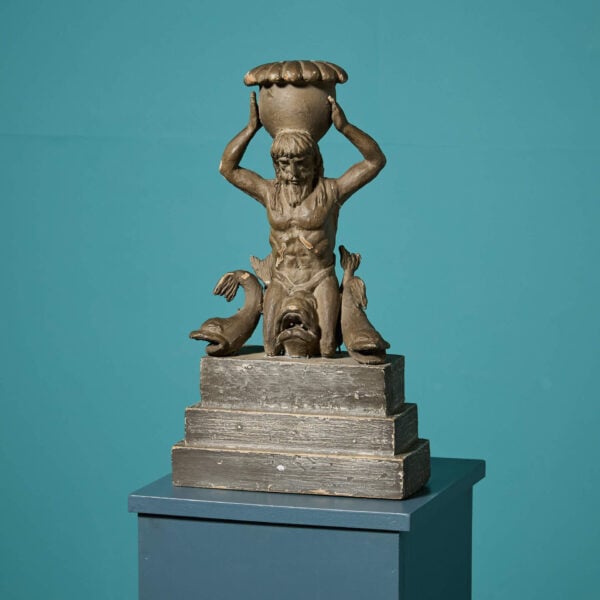 18th Century Neoclassical Wooden Merman Sculpture