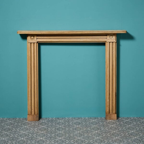 18th Century Reeded Pine Bullseye Fire Surround