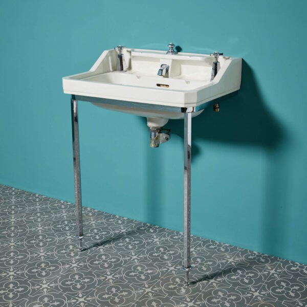 Shanks & Co. Art Deco Chrome & Porcelain Sink