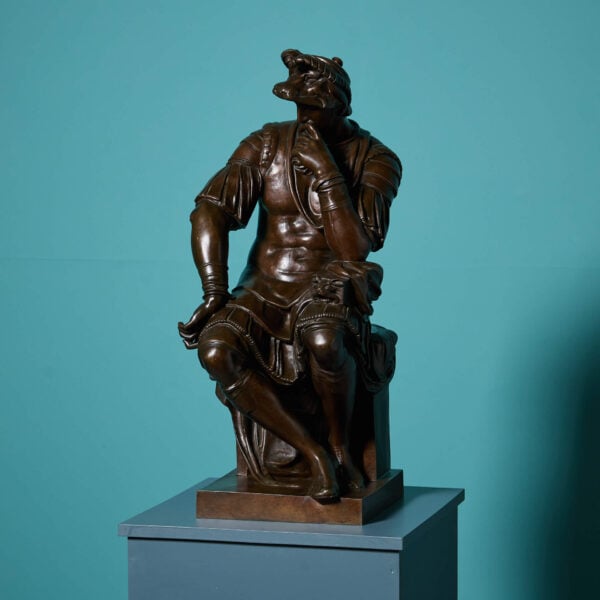 Neoclassical Bronze Bust of Lorenzo de Medici after Michelangelo